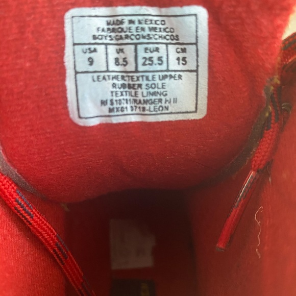 Polo Toddler Ranger Boots Yellow/ Navy Leather - SZ 9 C - Picture 11 of 13